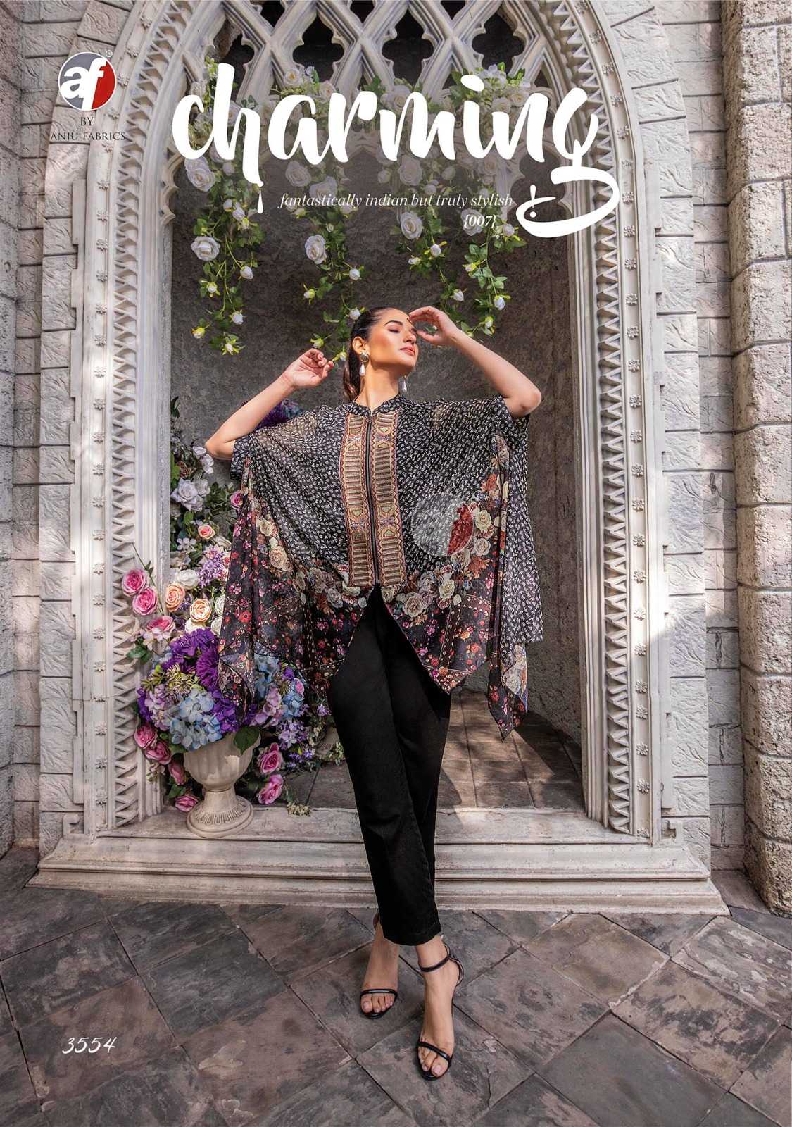 Anju Fabrics Cape Style Kurti Wholesale catalog