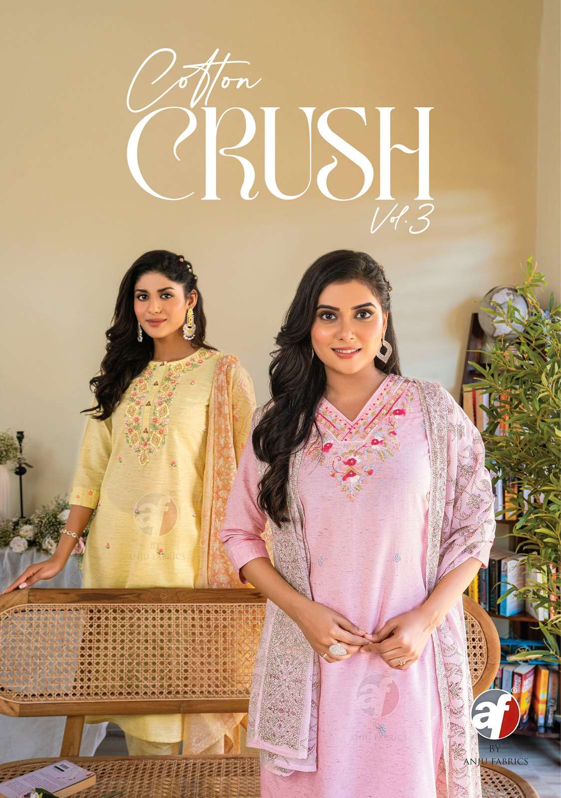 Anju Fabrics Cotton Crush vol -3 Kurti Wholesale catalog