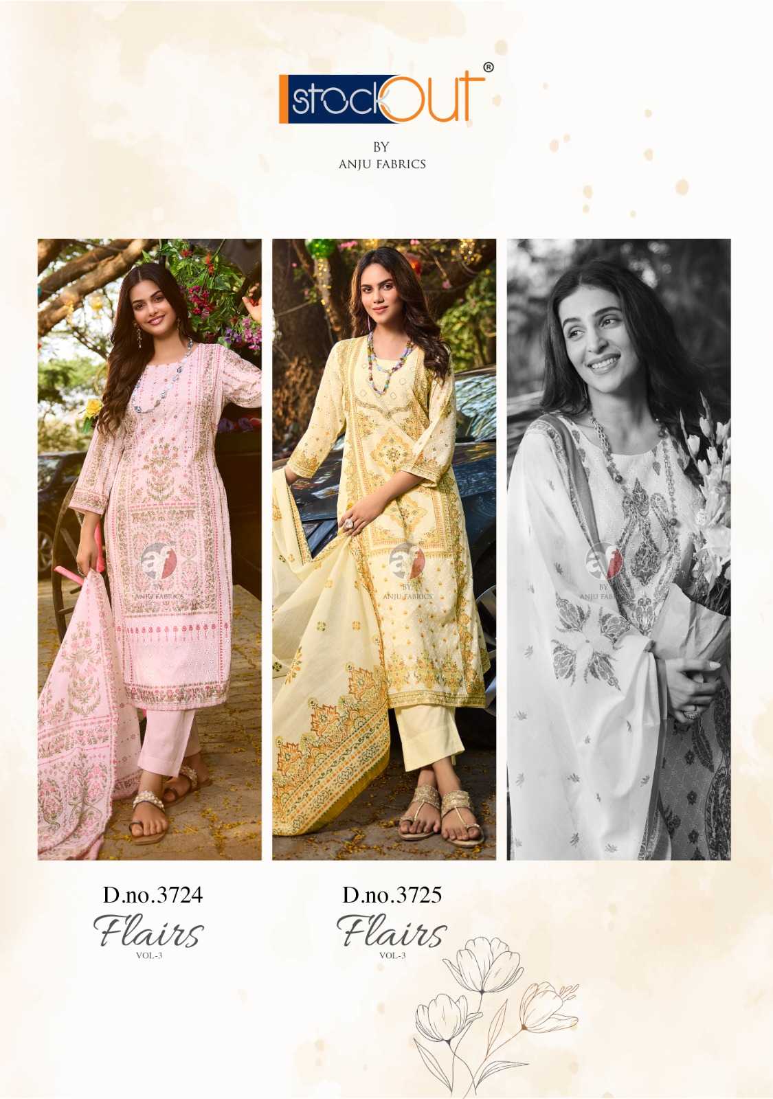 Anju Fabrics Flairs vol -3 Kurti Wholesale catalog