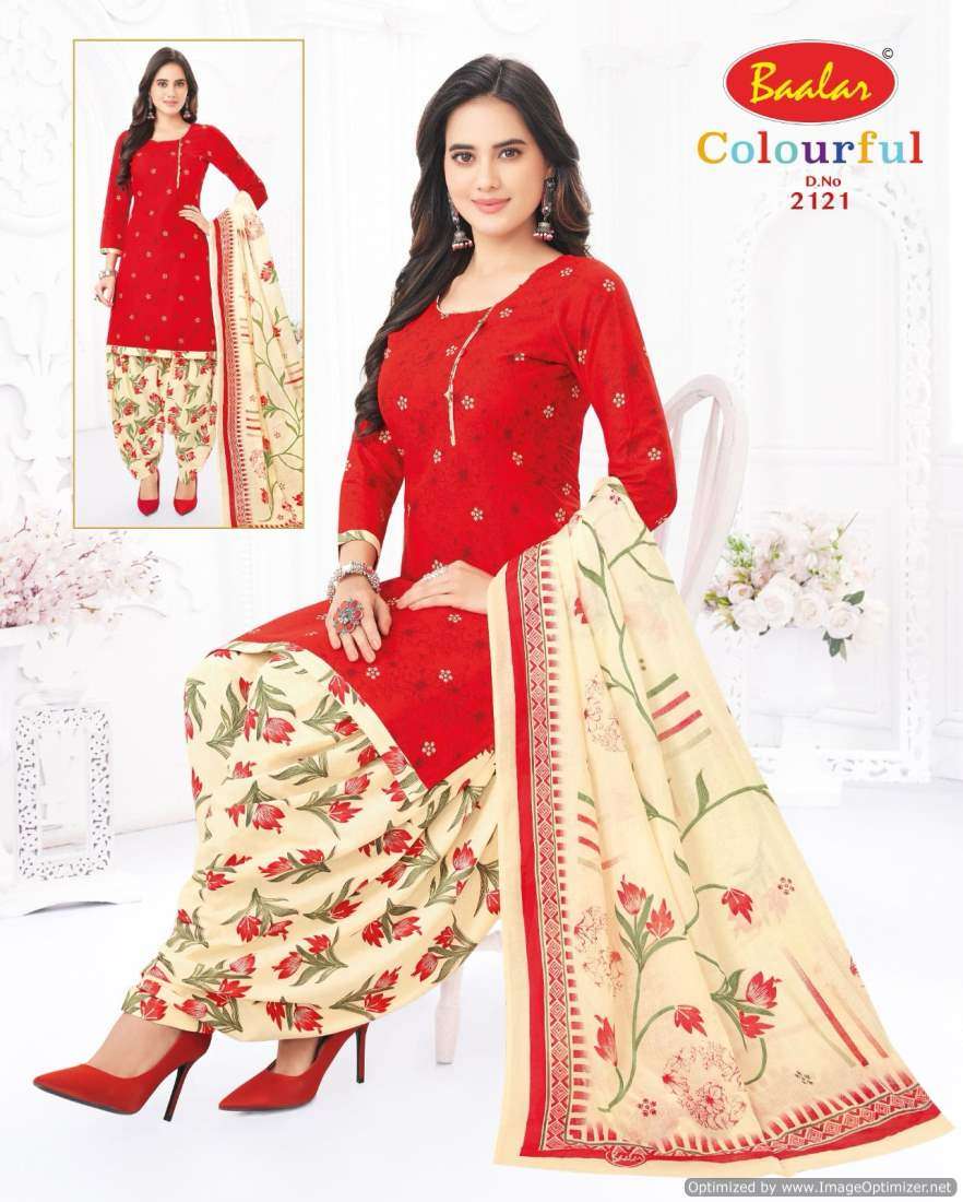 Baalar Colourful Vol 21 Cotton Printed Dress Material Wholesale catalog