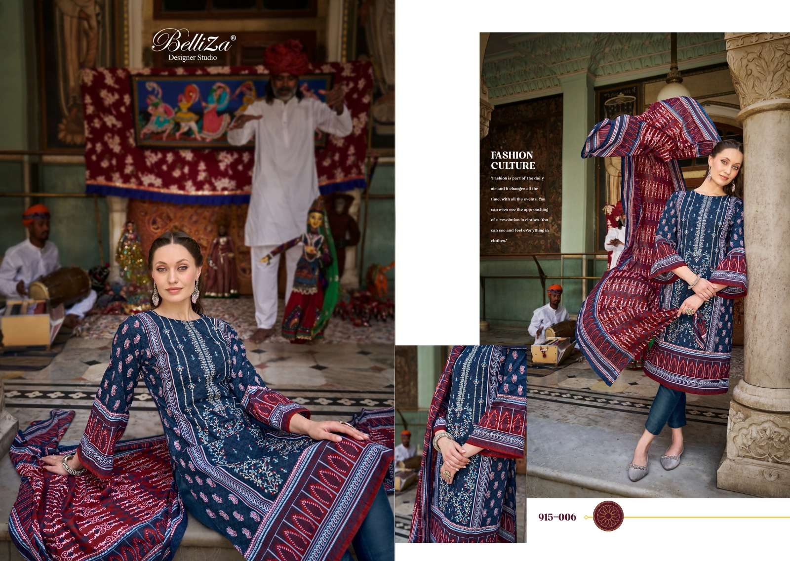 Belliza Bin Saeed Vol 4 Cotton Digital Printed Dress Material Wholesale catalog