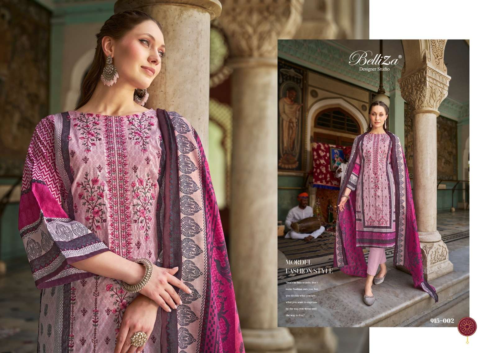 Belliza Bin Saeed Vol 4 Cotton Digital Printed Dress Material Wholesale catalog