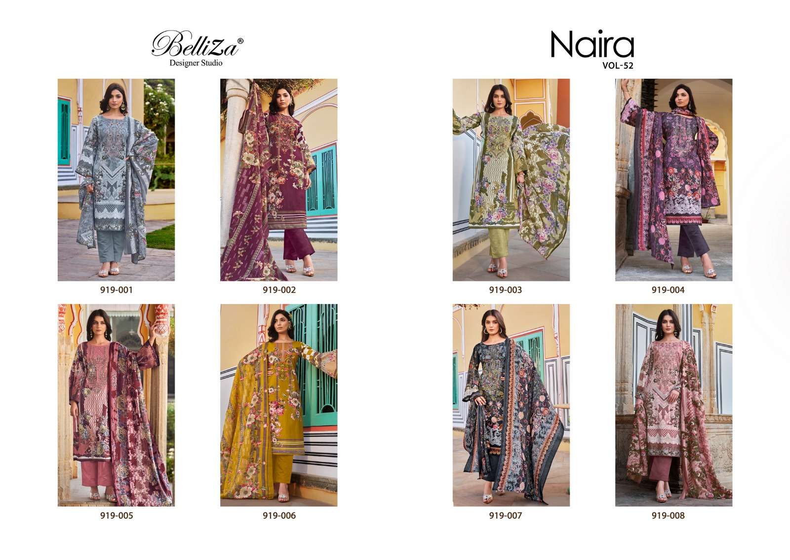 Belliza Naira Vol 52 Cotton Digital Printed Dress Material Wholesale catalog