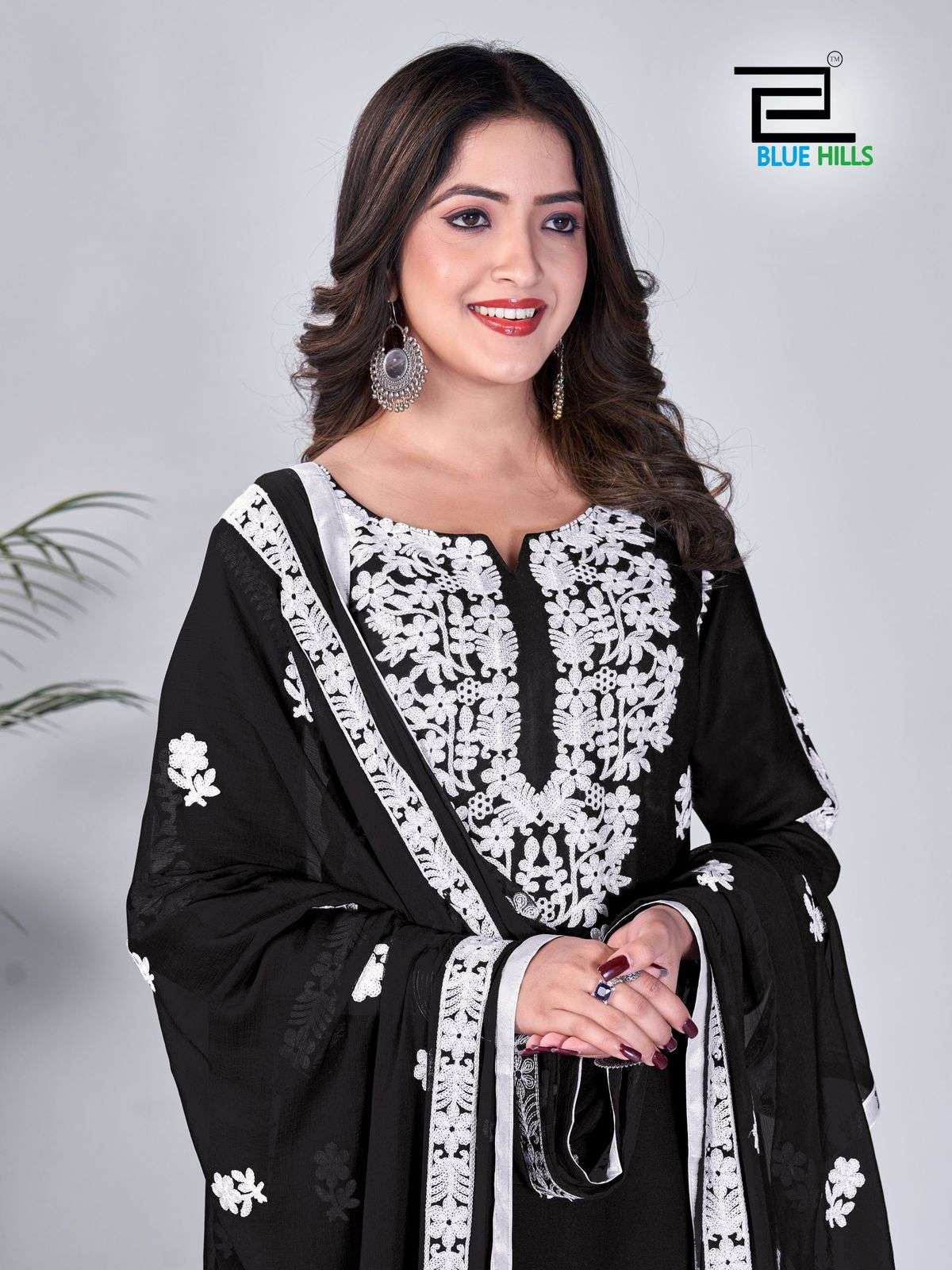 Blue Hills BLACK AND WHITE Kurti Wholesale catalog