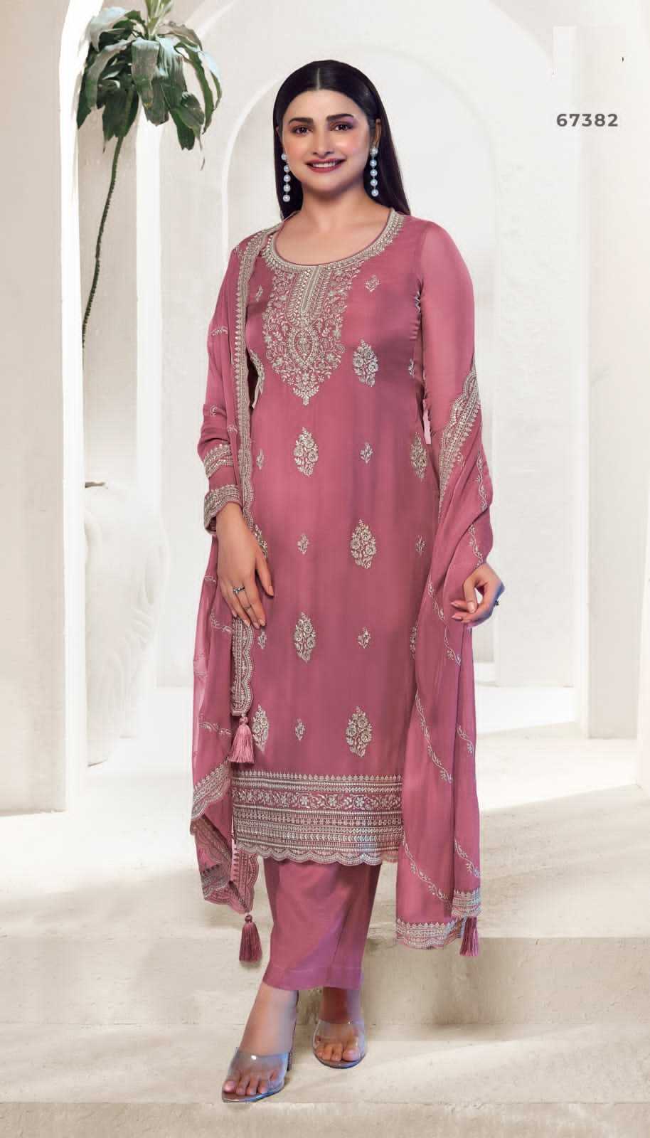 Chakori 67381 To 67386 Organza Embroidery Salwar Suit Wholesale catalog