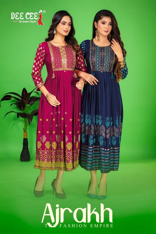 DEECEE AJRAKH Kurti Wholesale catalog