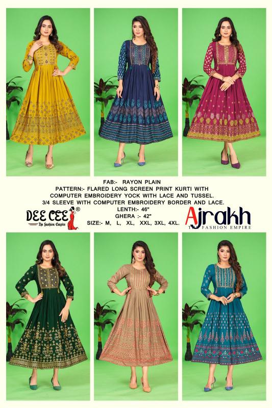 DEECEE AJRAKH Kurti Wholesale catalog