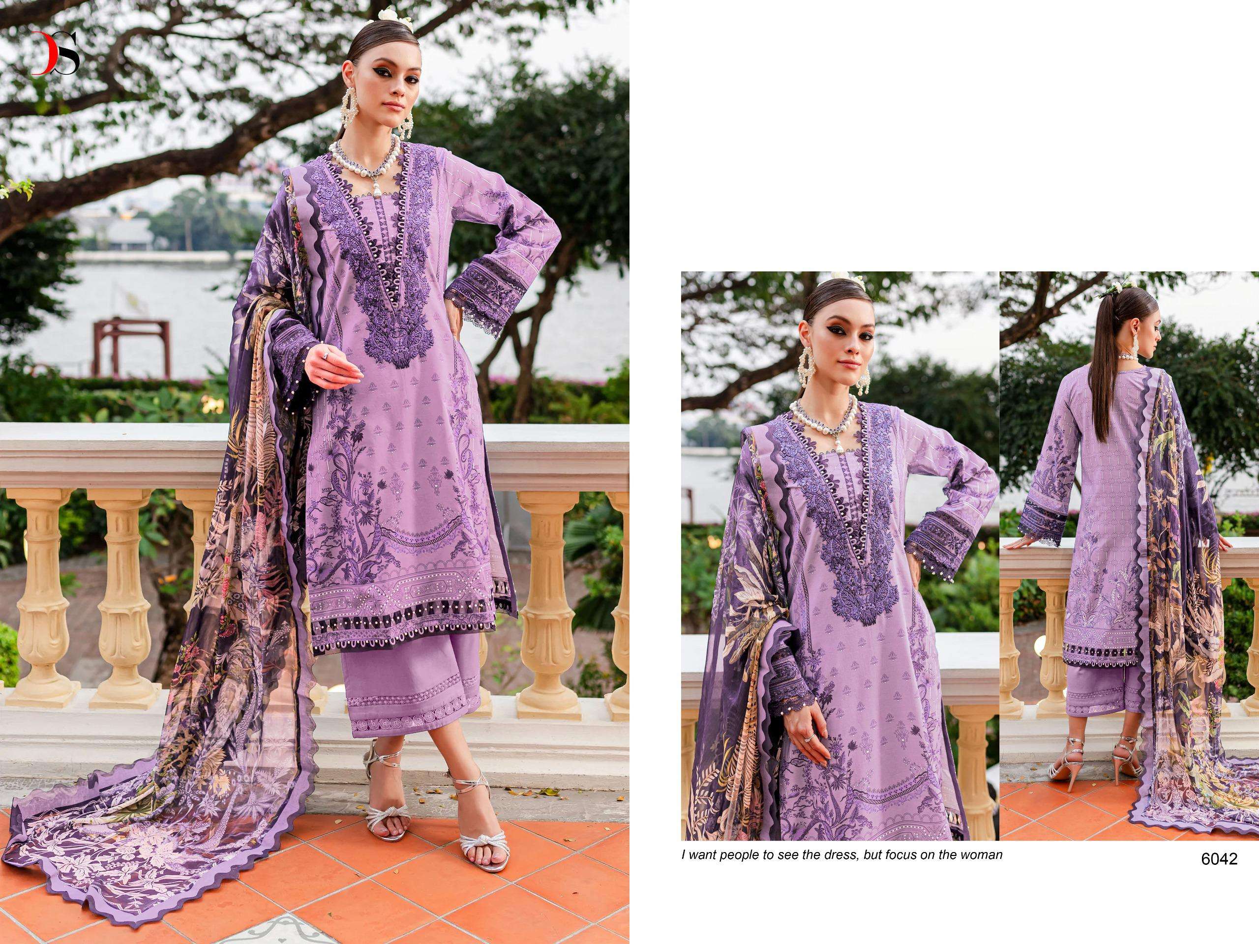 Deepsy Firdous Queens Court 7 Chiffon Dupatta Pakistani Suits Wholesale catalog