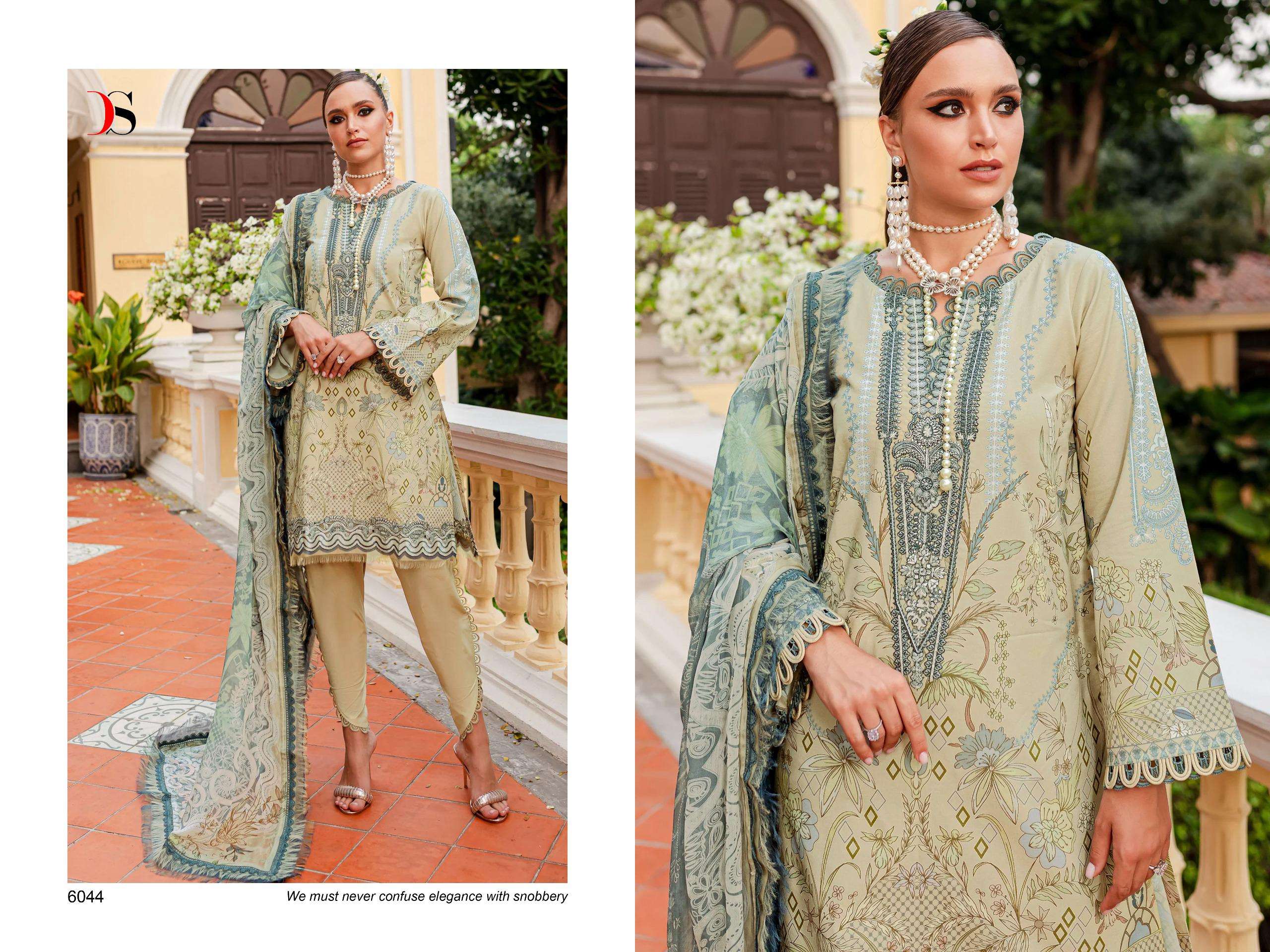 Deepsy Firdous Queens Court 7 Chiffon Dupatta Pakistani Suits Wholesale catalog