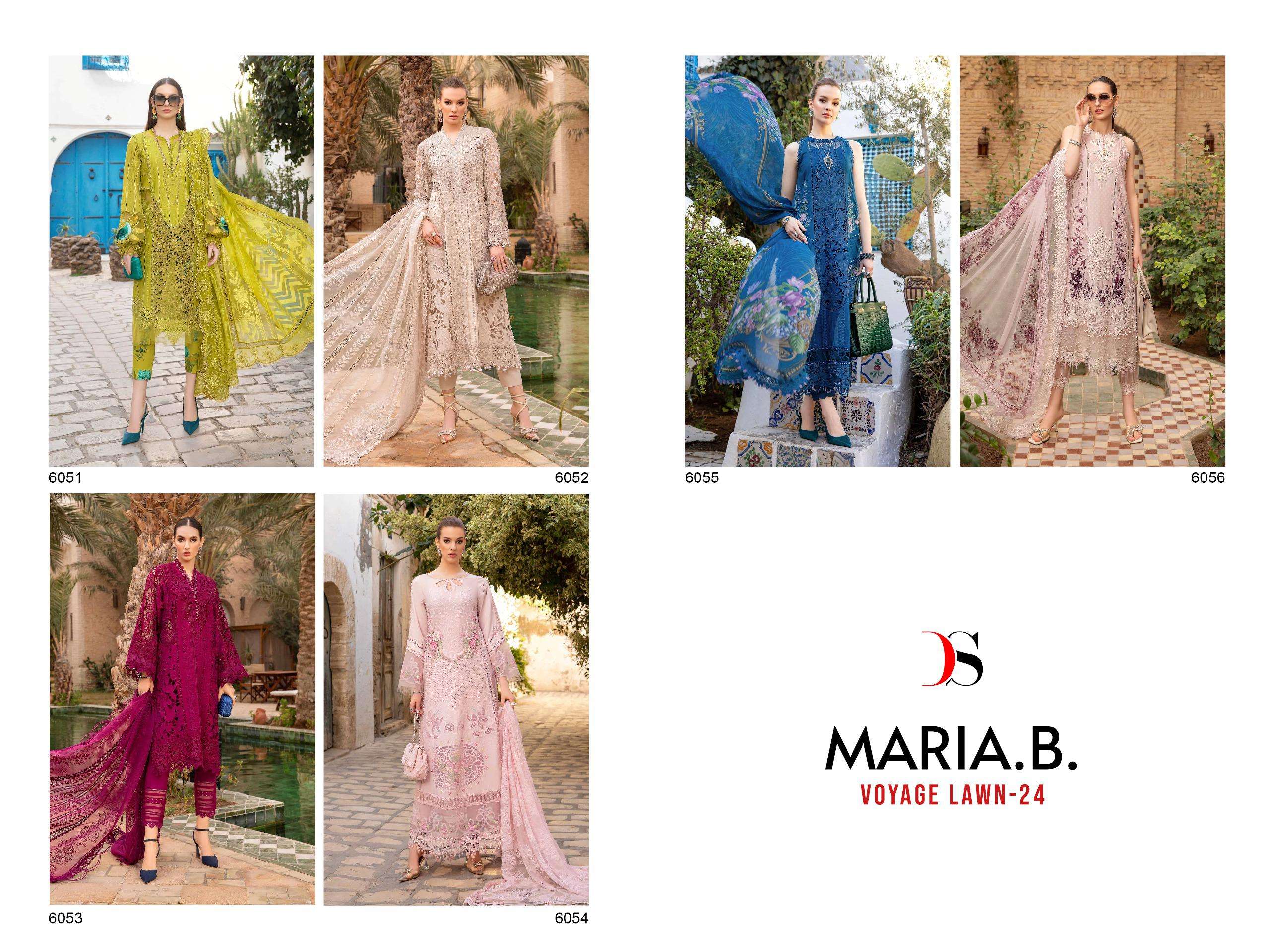 Deepsy Maria B Voyage Lawn 24 Cotton Dupatta Pakistani Suit Wholesale catalog