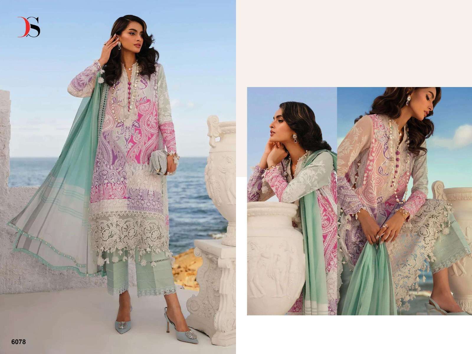 Deepsy Sana Safinaz Lawan 24 Vol 2 Cotton Dupatta Pakistani Suits Wholesale catalog