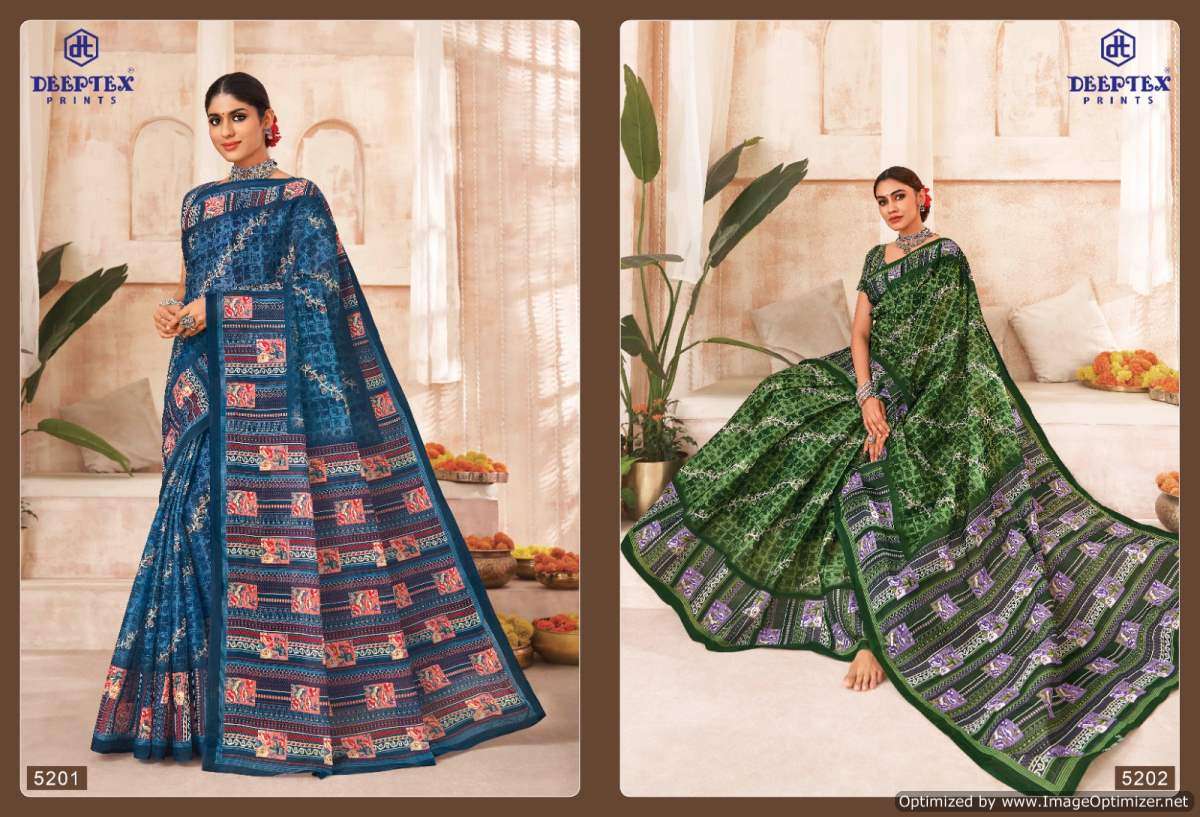 Deeptex Mother India Vol-52 – Cotton Sarees - Wholesale Catalog