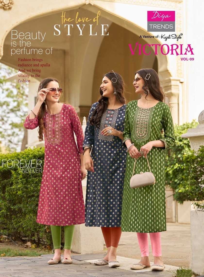 DIYA TRENDS VICTORIA Vol.9 Kurti Wholesale catalog