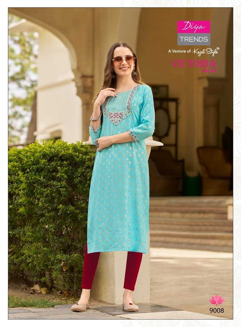 DIYA TRENDS VICTORIA Vol.9 Kurti Wholesale catalog