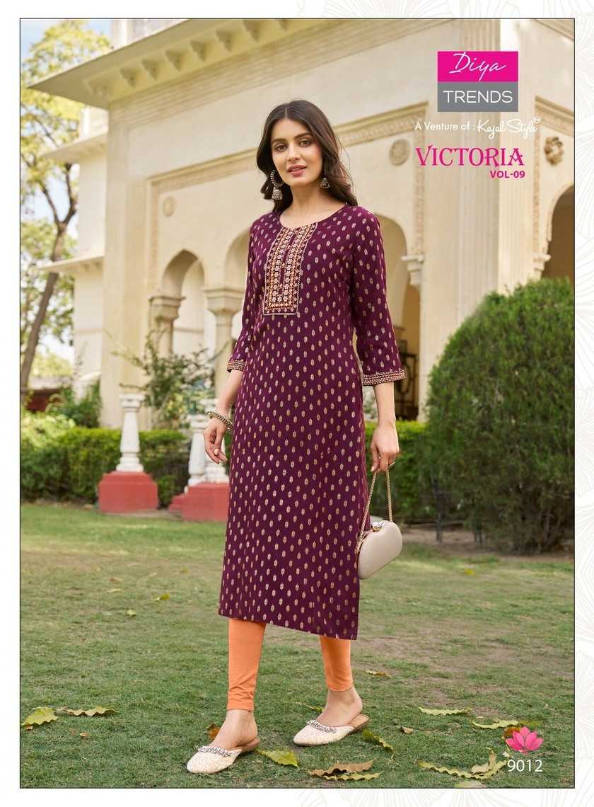 DIYA TRENDS VICTORIA Vol.9 Kurti Wholesale catalog