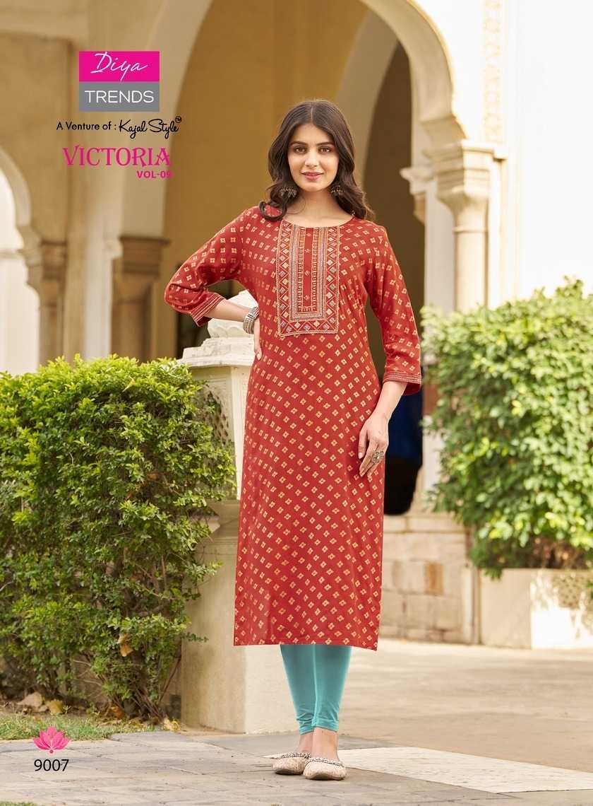 DIYA TRENDS VICTORIA Vol.9 Kurti Wholesale catalog