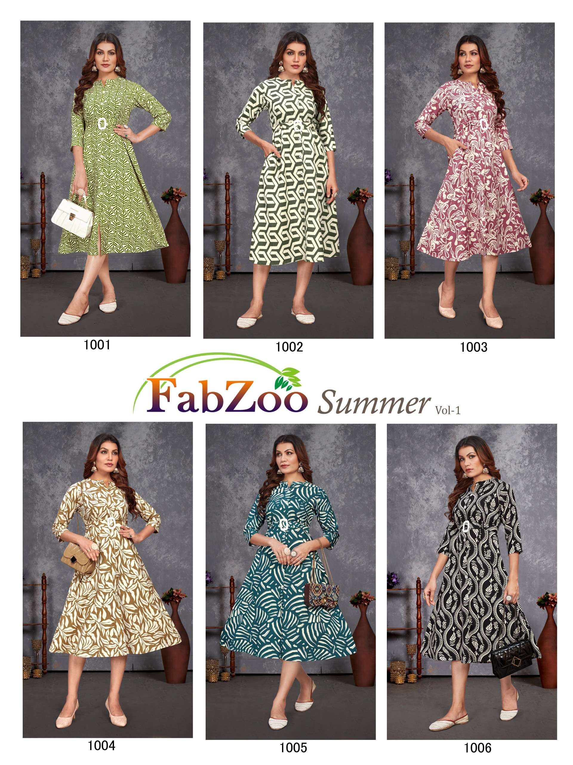 FabZoo Summer Vol 1 Kurti Wholesale catalog