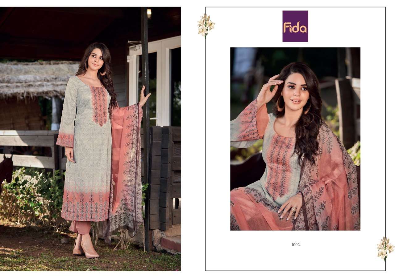 Fida Shiza Cotton Digital Printed Dress Material Wholesale catalog