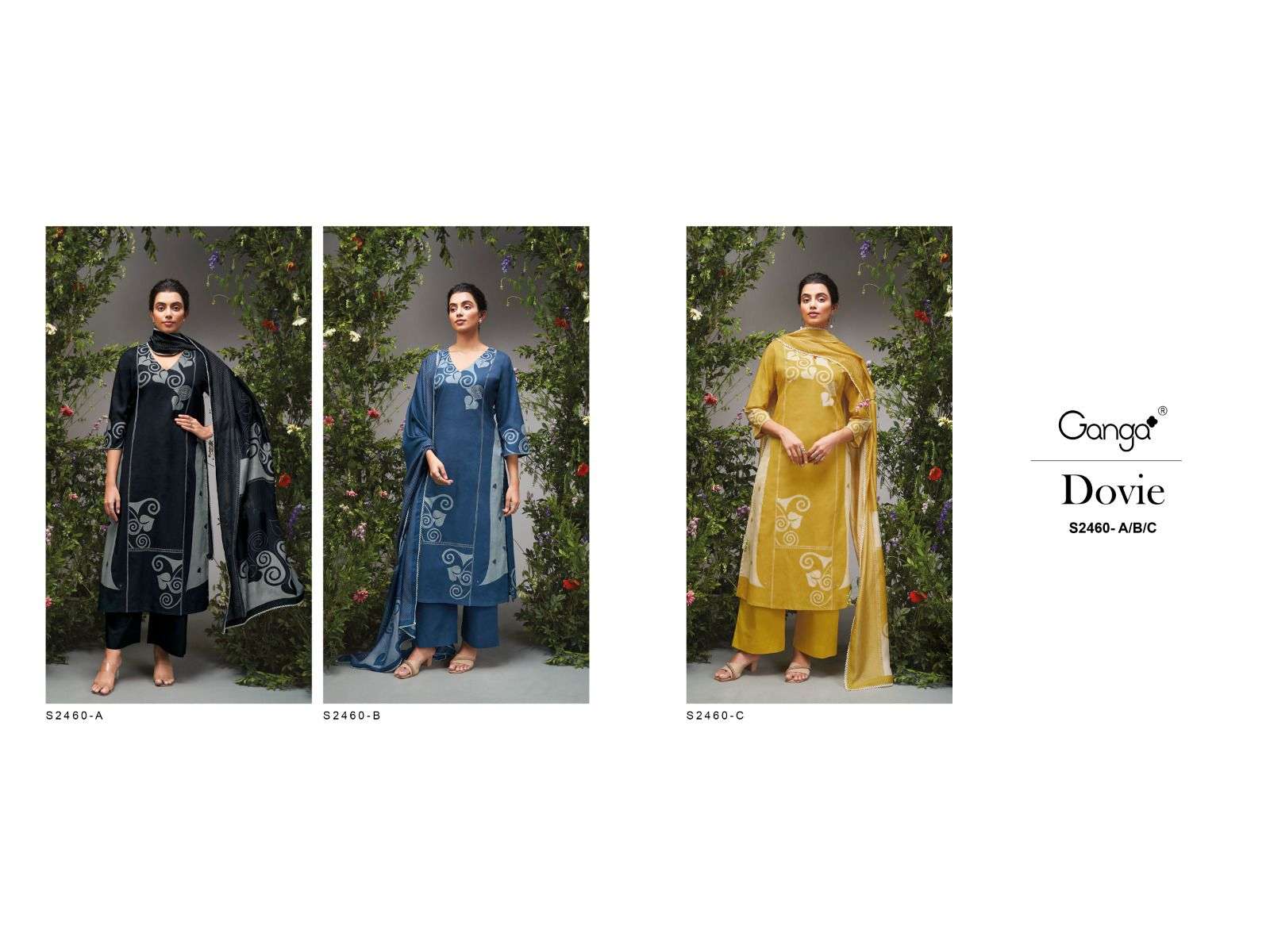 Ganga DOVIE 2460 Salwar kameez Wholesale catalog