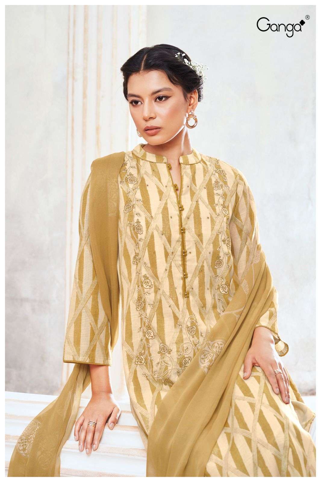 Ganga JISINIA 2407 Dress Materials Wholesale catalog