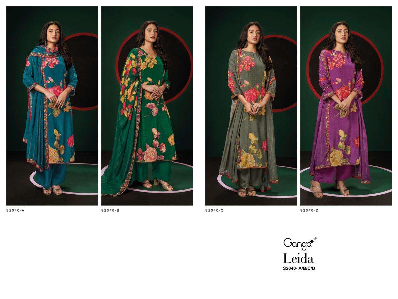 Ganga LEIDA 2040 Dress Materials Wholesale catalog