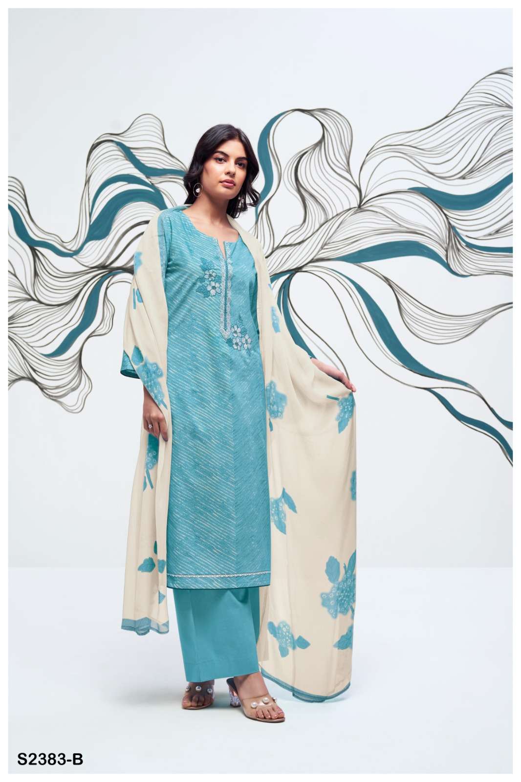 Ganga MALEAH 2383 Dress Materials Wholesale catalog