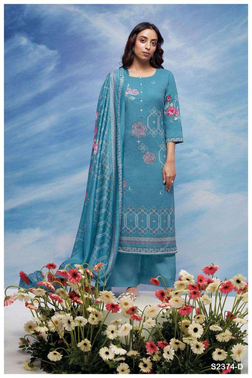 Ganga VERONIKA 2374 Dress Materials Wholesale catalog