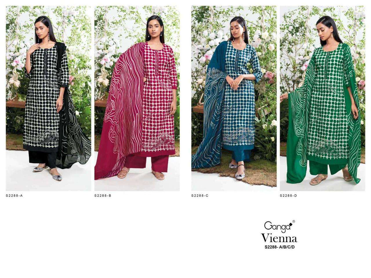 Ganga VIENNA 2288 Dress Materials Wholesale catalog