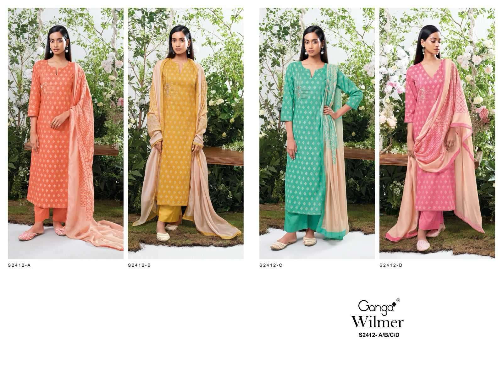 Ganga WILMER 2412 Dress Materials Wholesale catalog