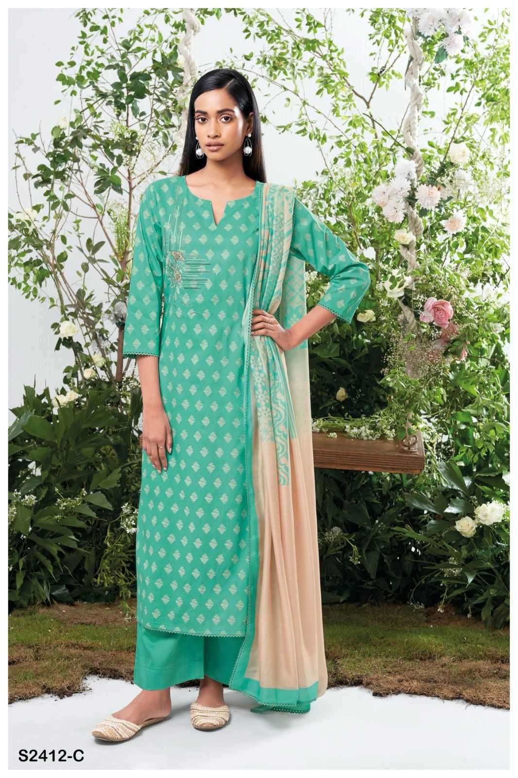Ganga WILMER 2412 Dress Materials Wholesale catalog