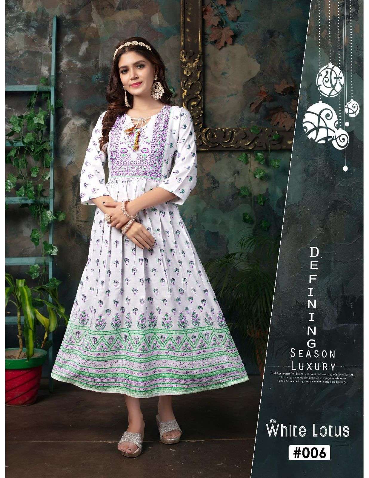 GOLDEN WHITE LOTUS VOL.1 Kurti Wholesale catalog