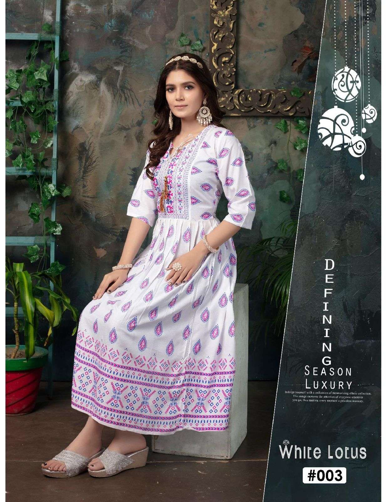 GOLDEN WHITE LOTUS VOL.1 Kurti Wholesale catalog