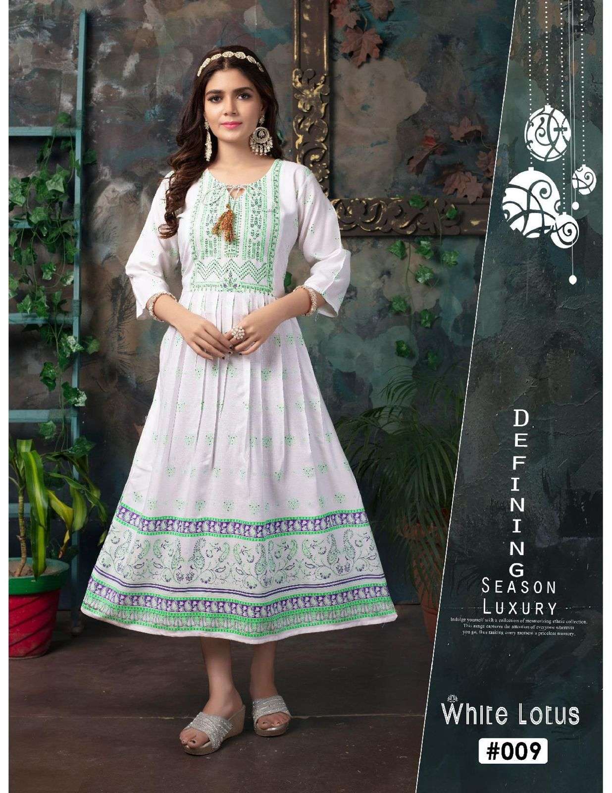 GOLDEN WHITE LOTUS VOL.1 Kurti Wholesale catalog