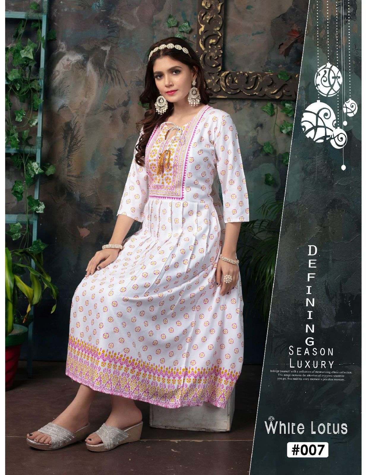 GOLDEN WHITE LOTUS VOL.1 Kurti Wholesale catalog