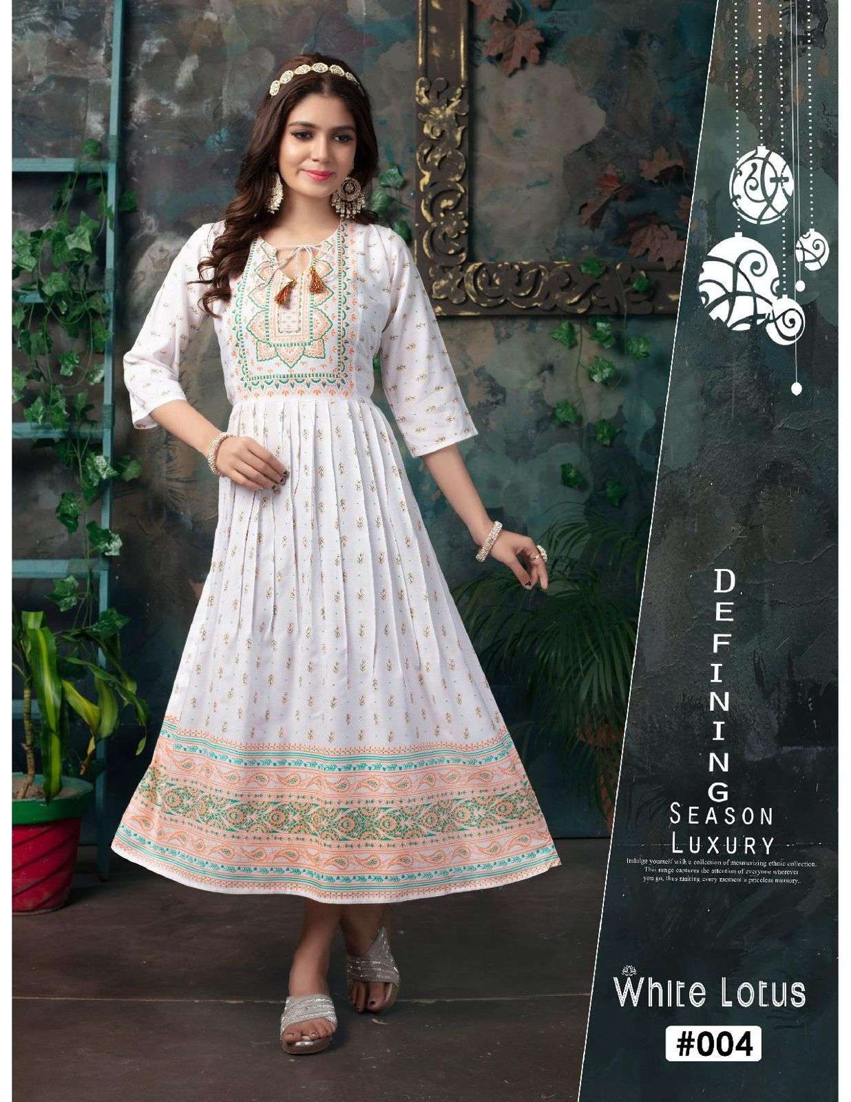 GOLDEN WHITE LOTUS VOL.1 Kurti Wholesale catalog