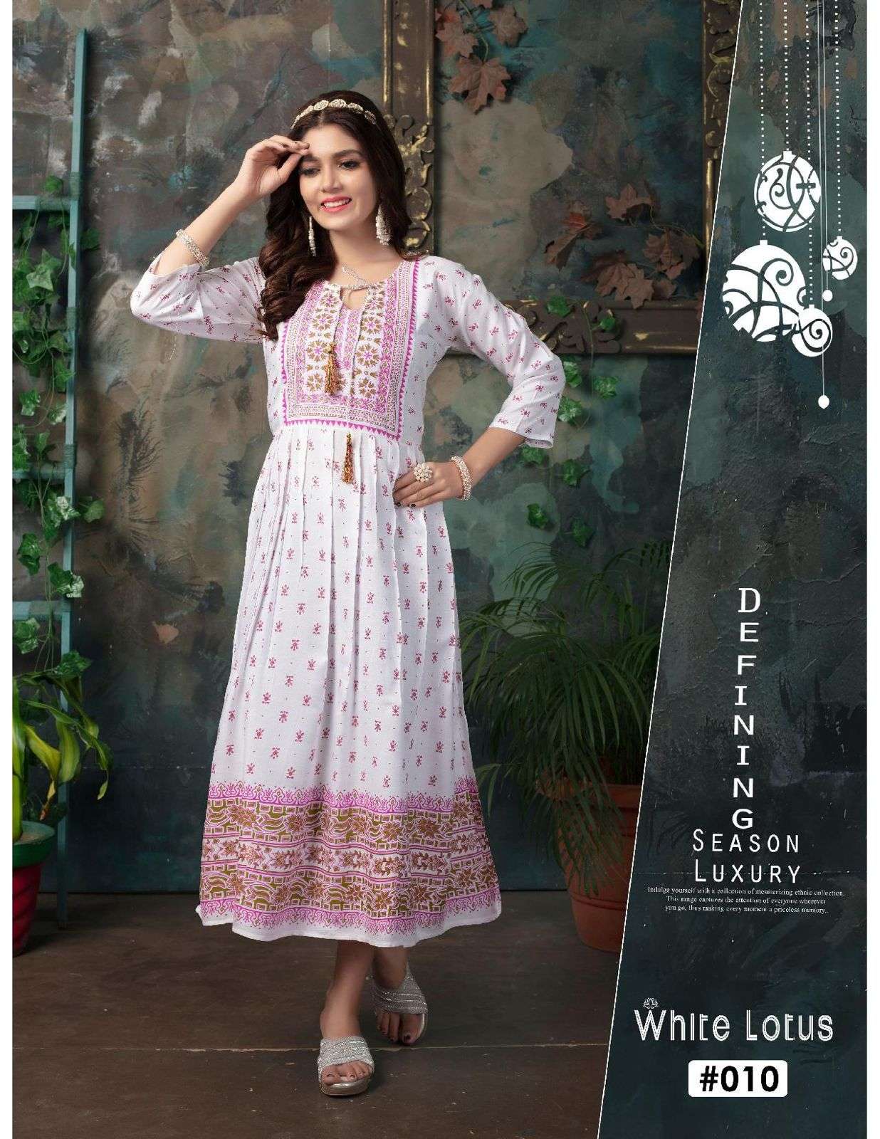 GOLDEN WHITE LOTUS VOL.1 Kurti Wholesale catalog