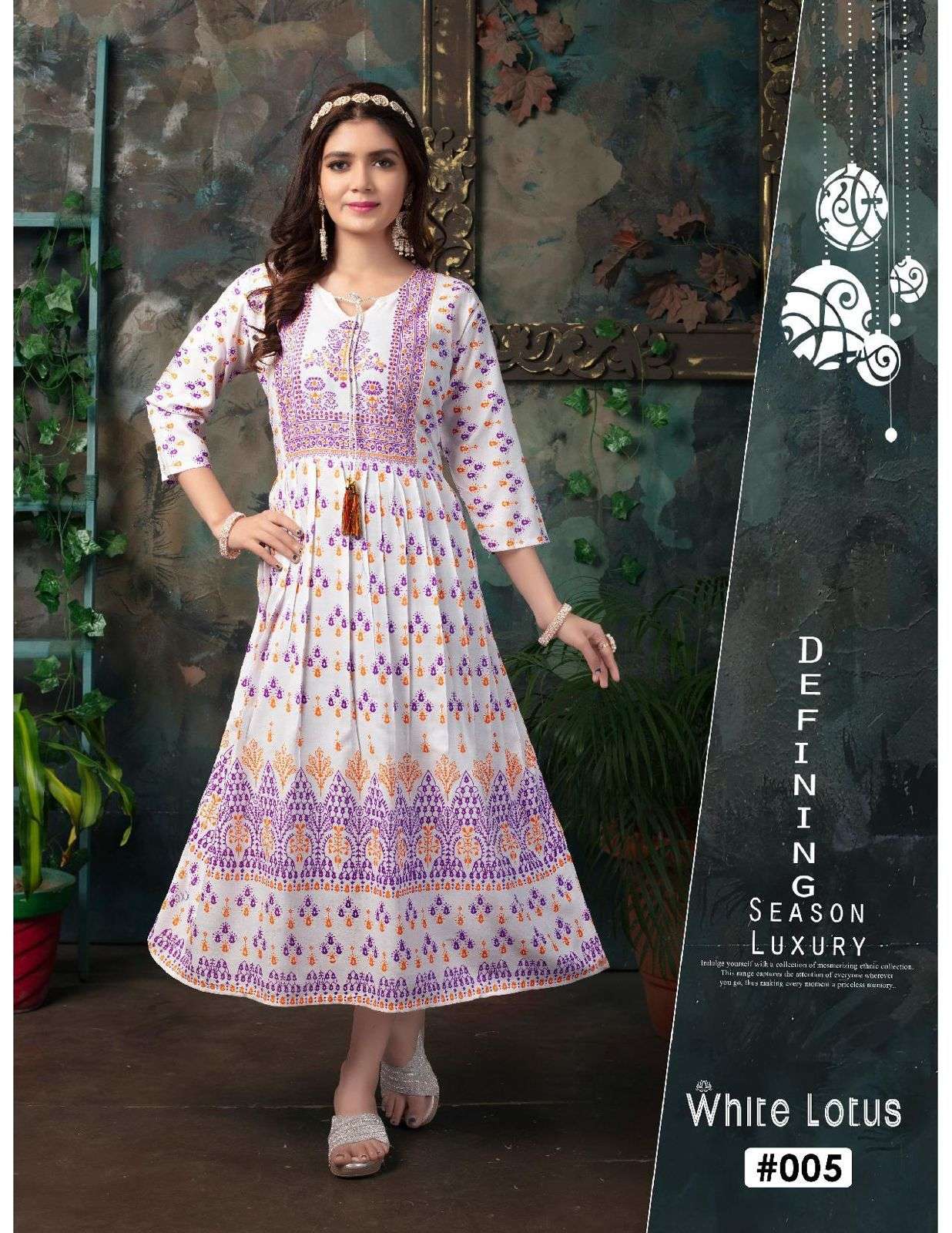 GOLDEN WHITE LOTUS VOL.1 Kurti Wholesale catalog