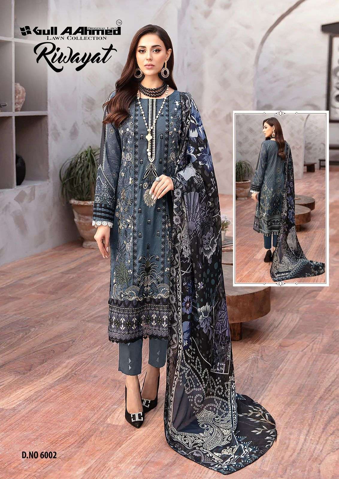 Gull A Ahmed Riwayat Vol 6 Lawn Cotton Dress Material Wholesale catalog