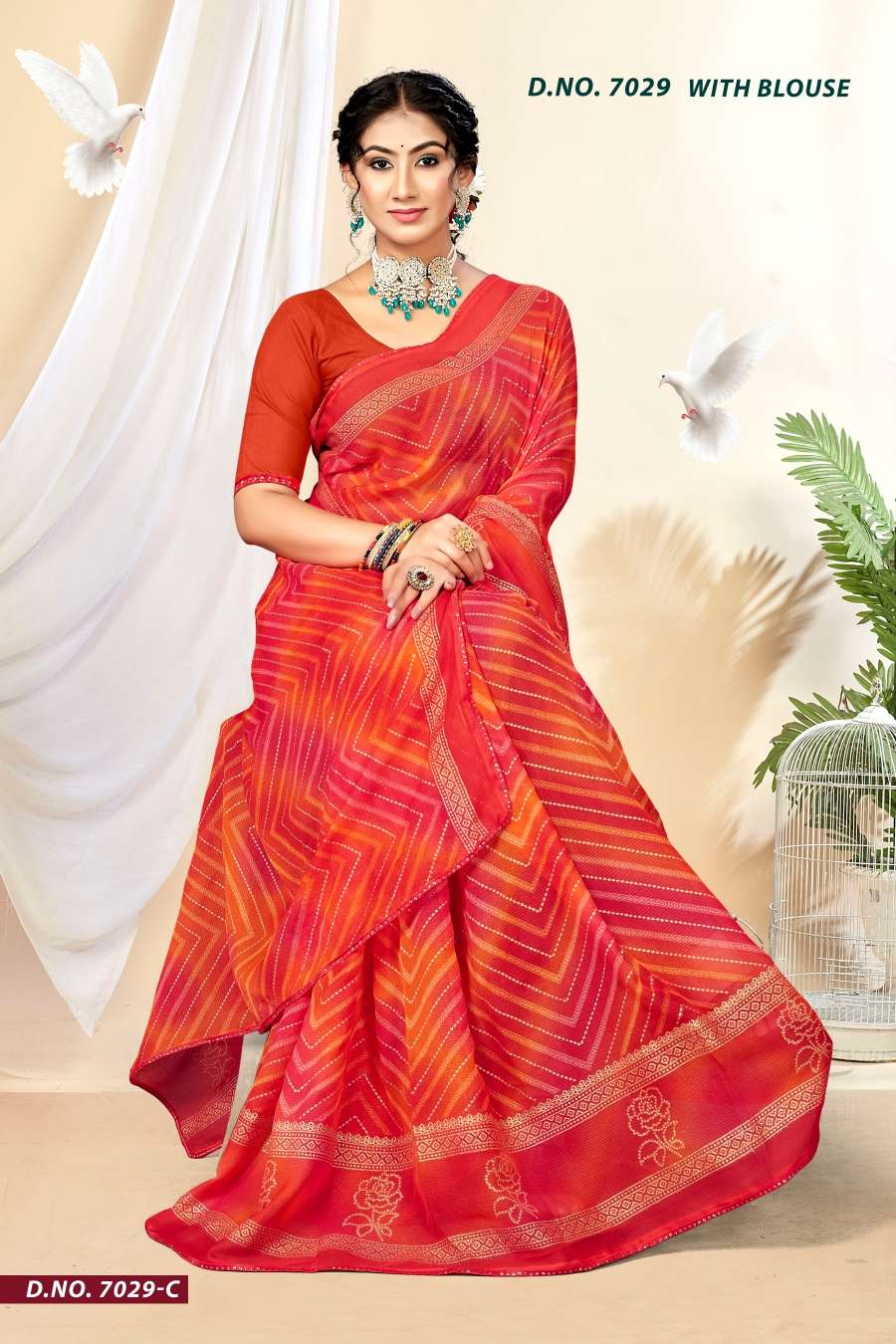 INDER SILK MILLS BLACK MONEY-7029 Saree Wholesale catalog