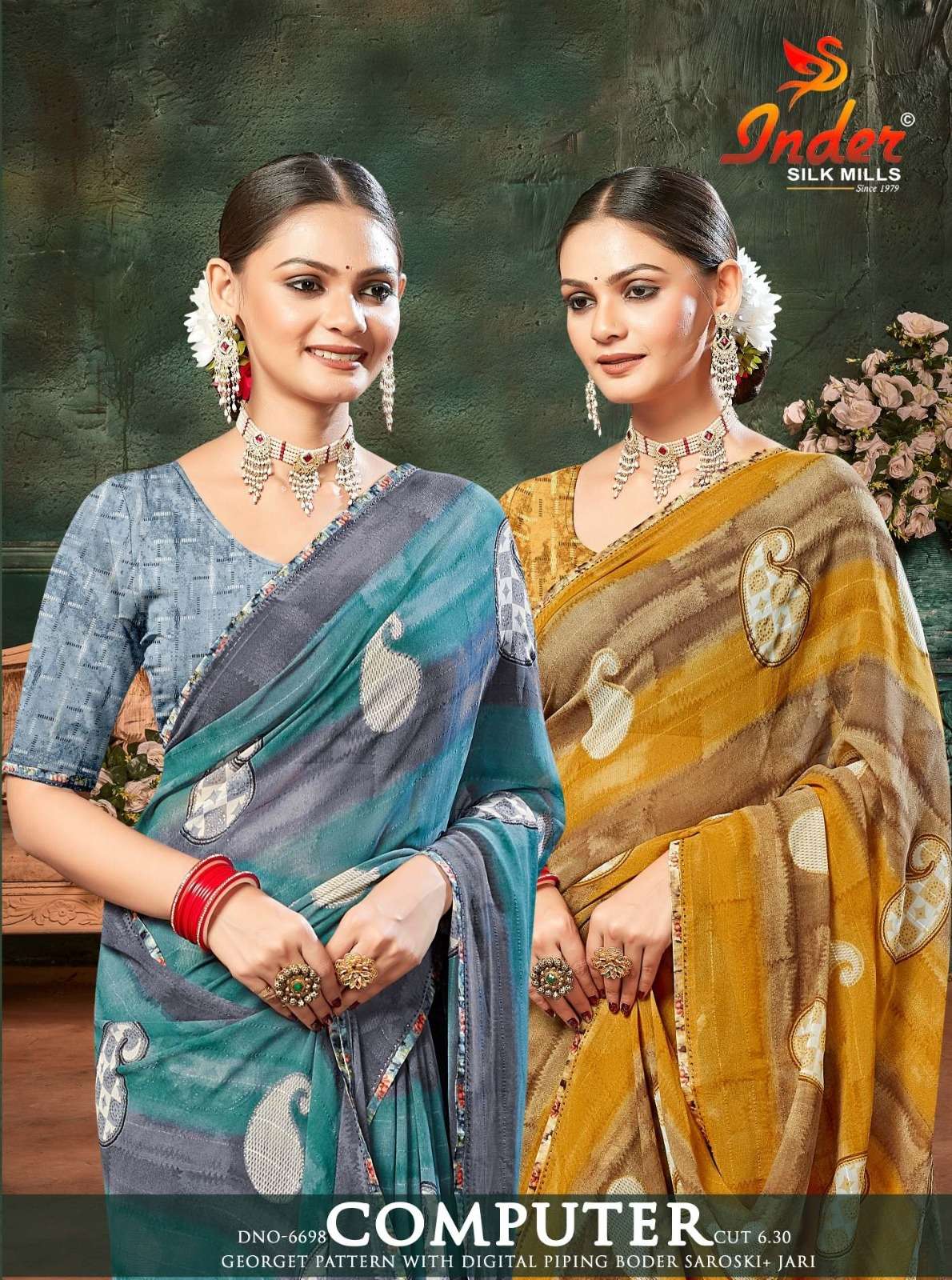 INDER SILK MILLS COMPUTER-6698 Saree Wholesale catalog