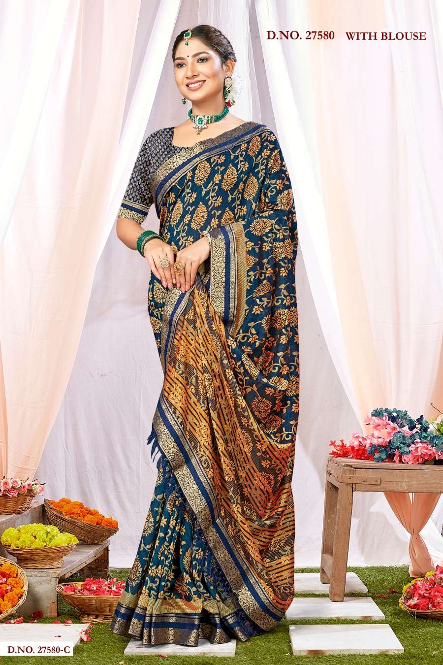 INDER SILK MILLS SAMSUNG-27580 Saree Wholesale catalog