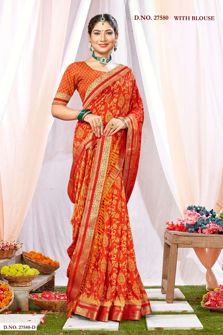 INDER SILK MILLS SAMSUNG-27580 Saree Wholesale catalog