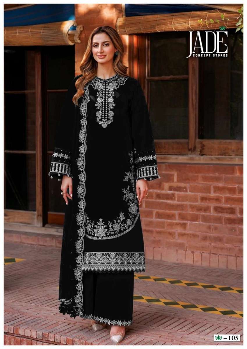 Jade Bin Saeed Black And White – Dress Material - Wholesale Catalog