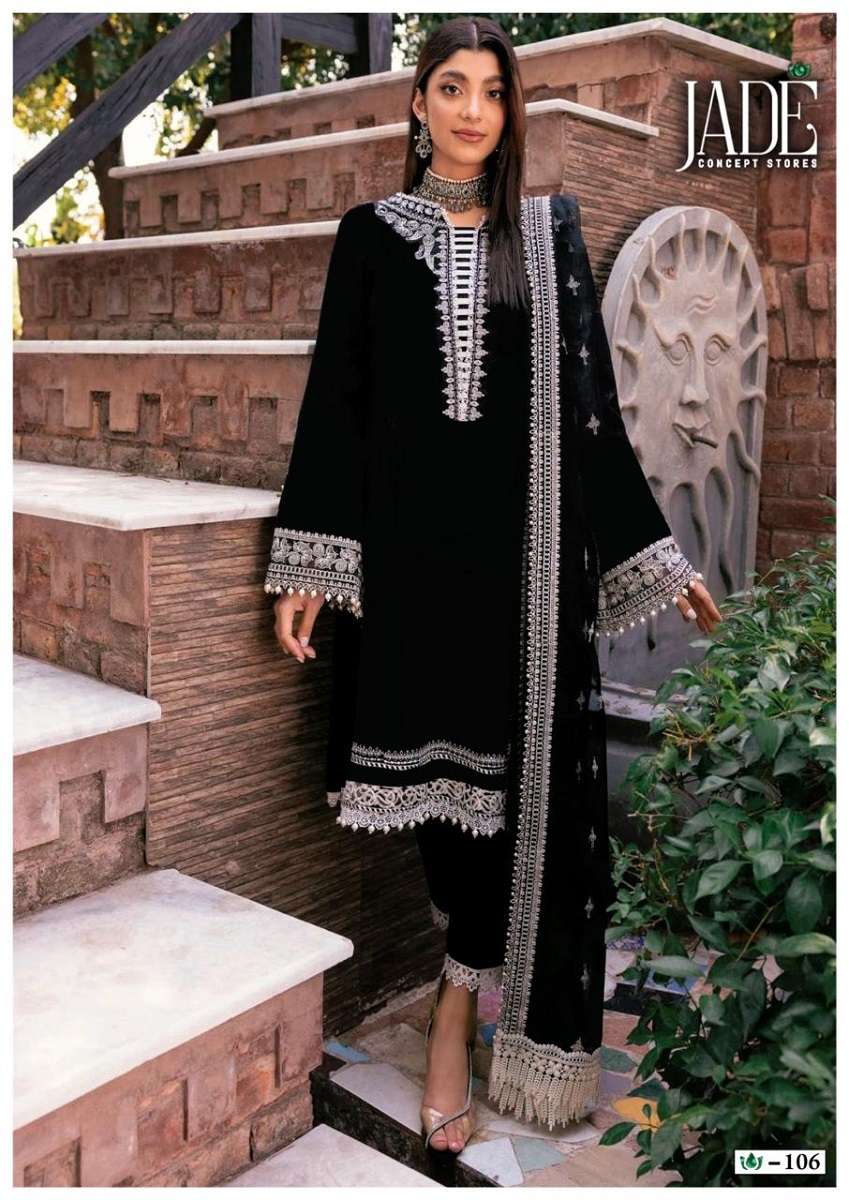 Jade Bin Saeed Black And White – Dress Material - Wholesale Catalog