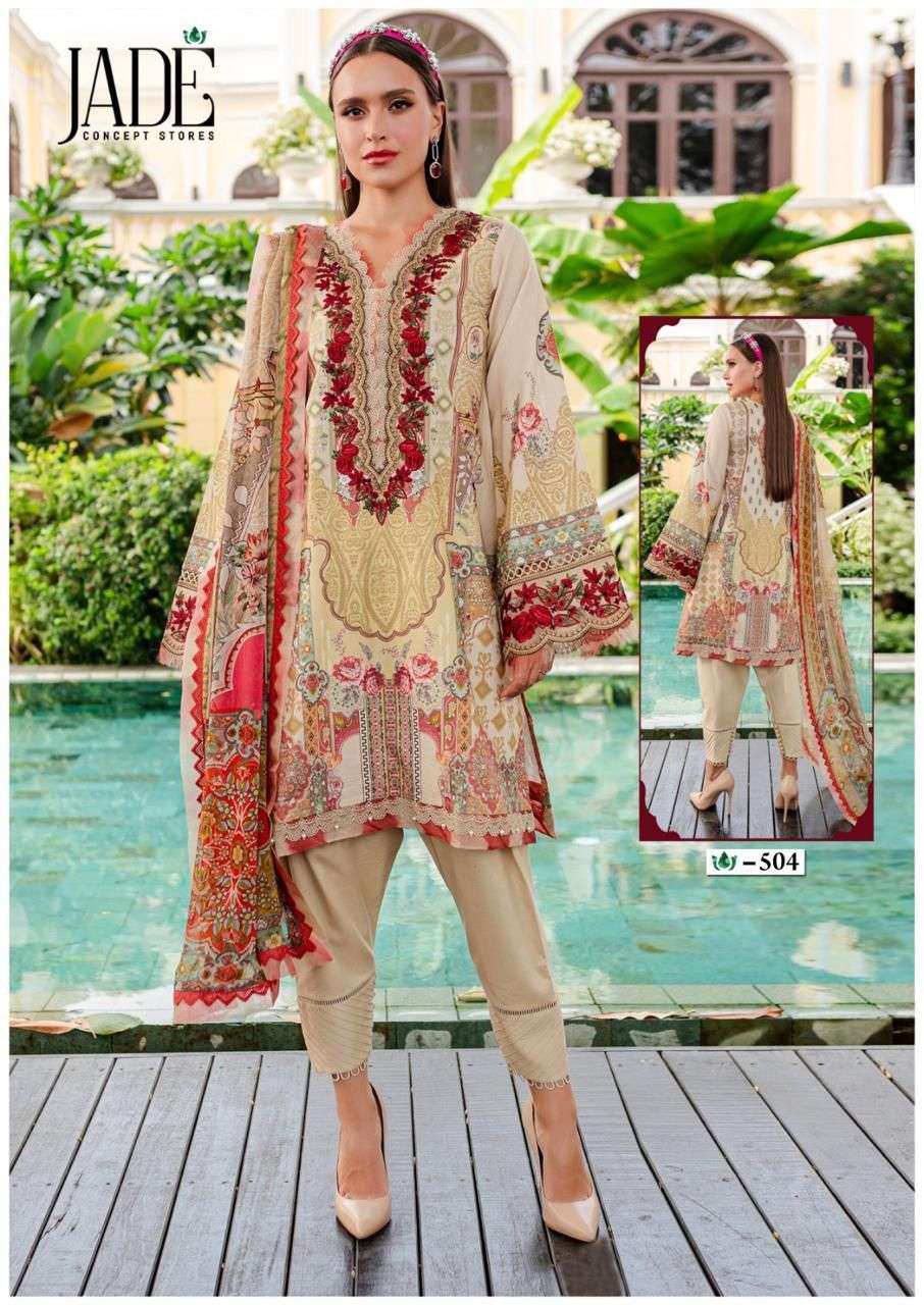 Jade Crimson Vol 5 Exclusive Heavy Lawn Dress Material Wholesale catalog