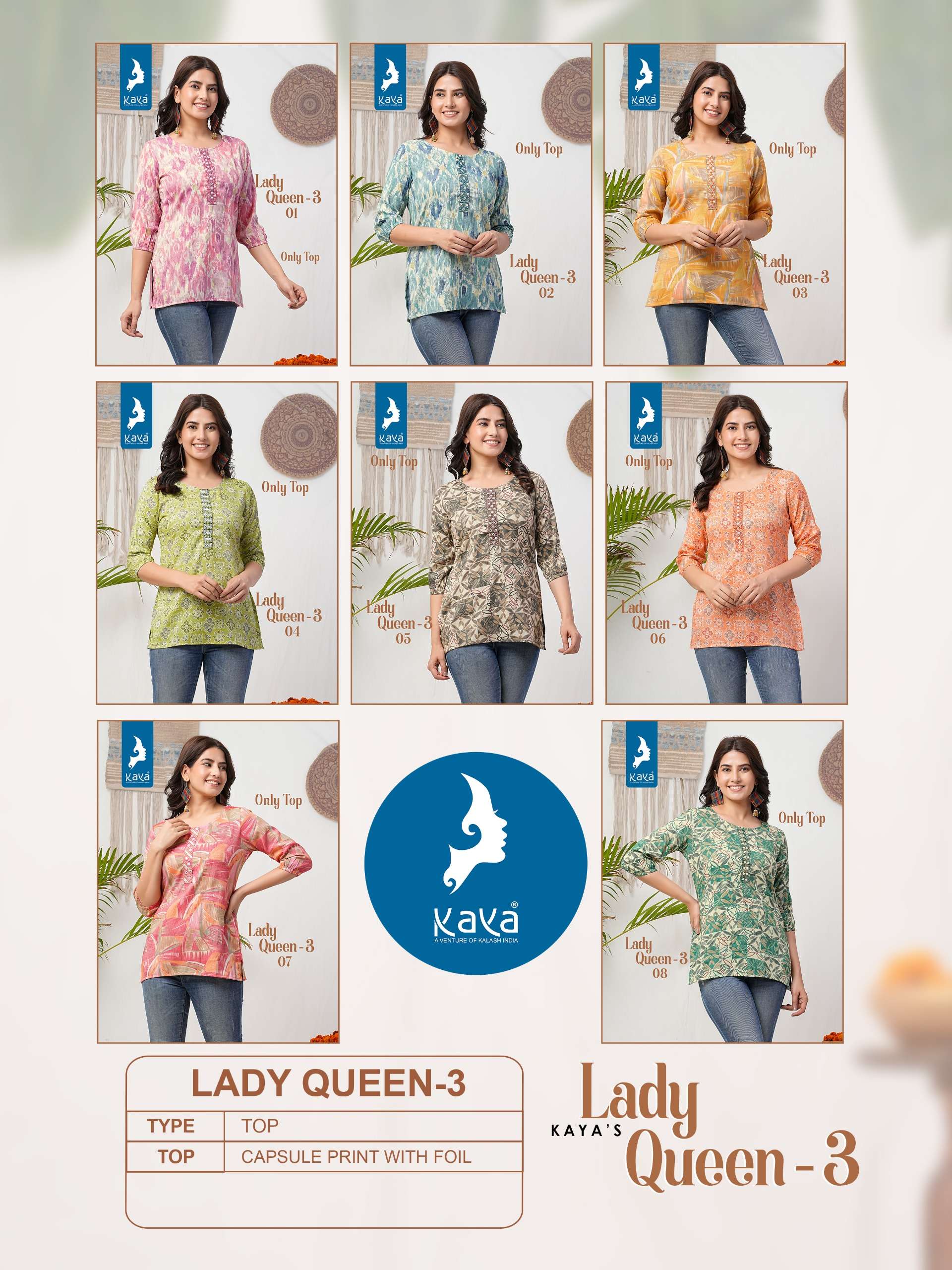 KAYA LADY QUEEN-3 Kurti Wholesale catalog