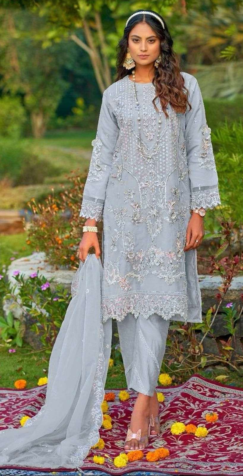 Kb Super Hit 1082 Organza Designer Pakistani Suit Wholesale catalog