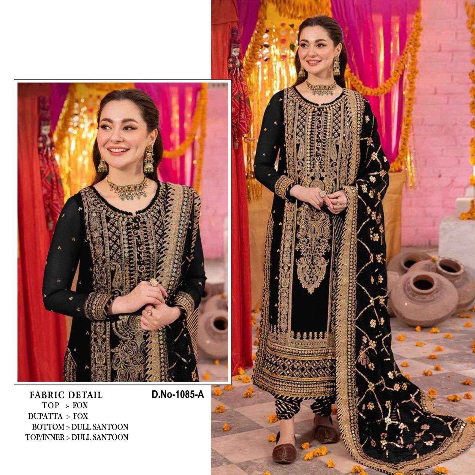 Kb Super Hit 1085 Faux Georgette Designer Salwar Suit Wholesale catalog
