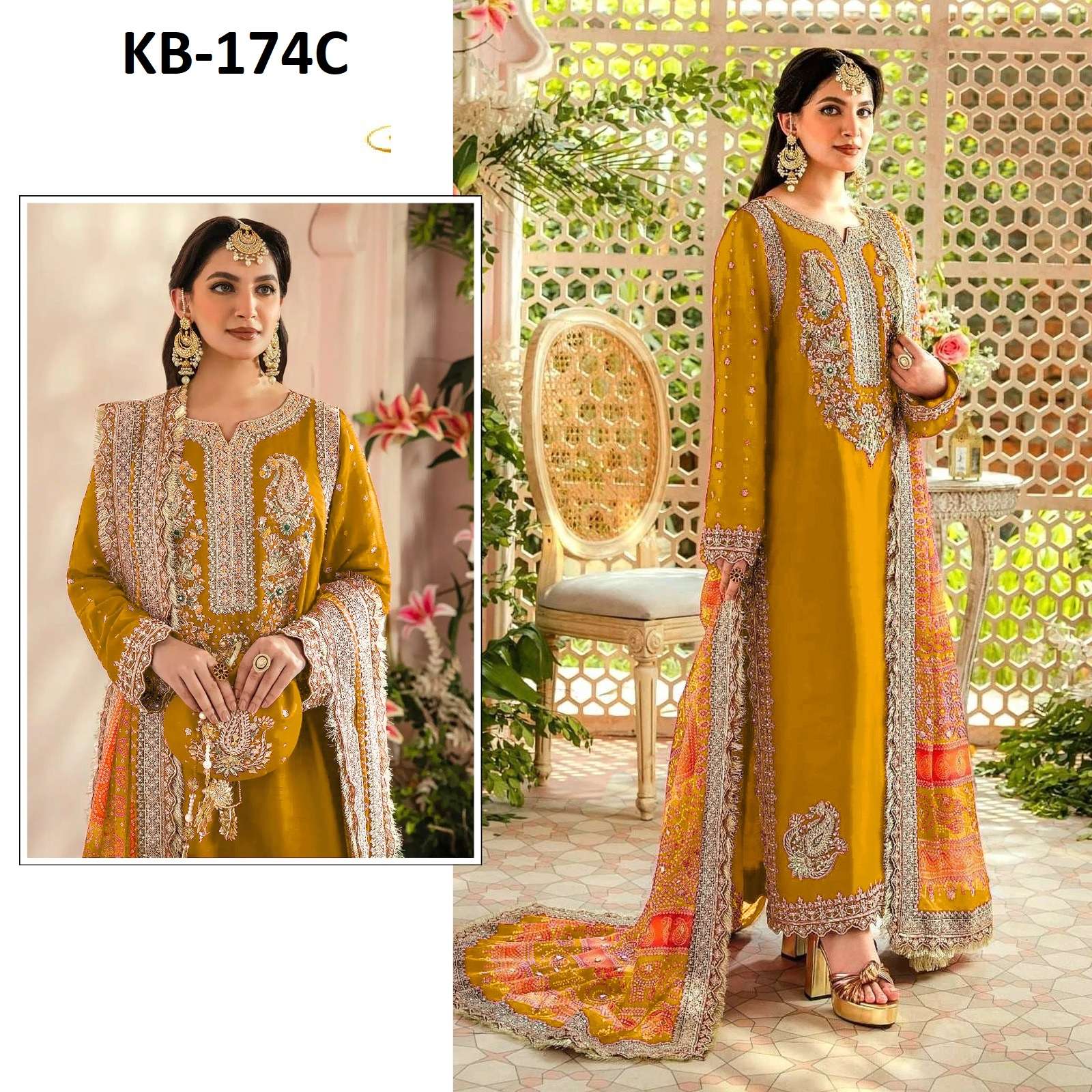 Kb Super Hit 174 Georgette Salwar Kameez Wholesale catalog