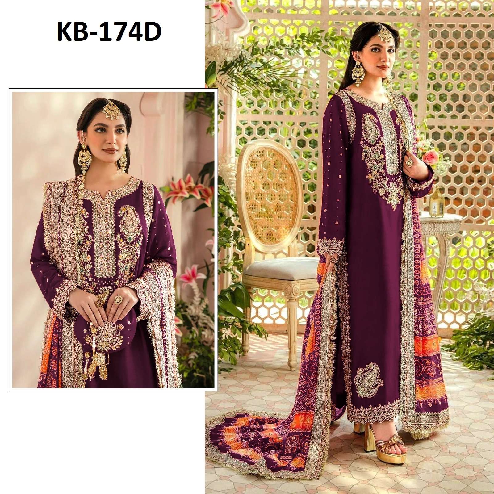 Kb Super Hit 174 Georgette Salwar Kameez Wholesale catalog